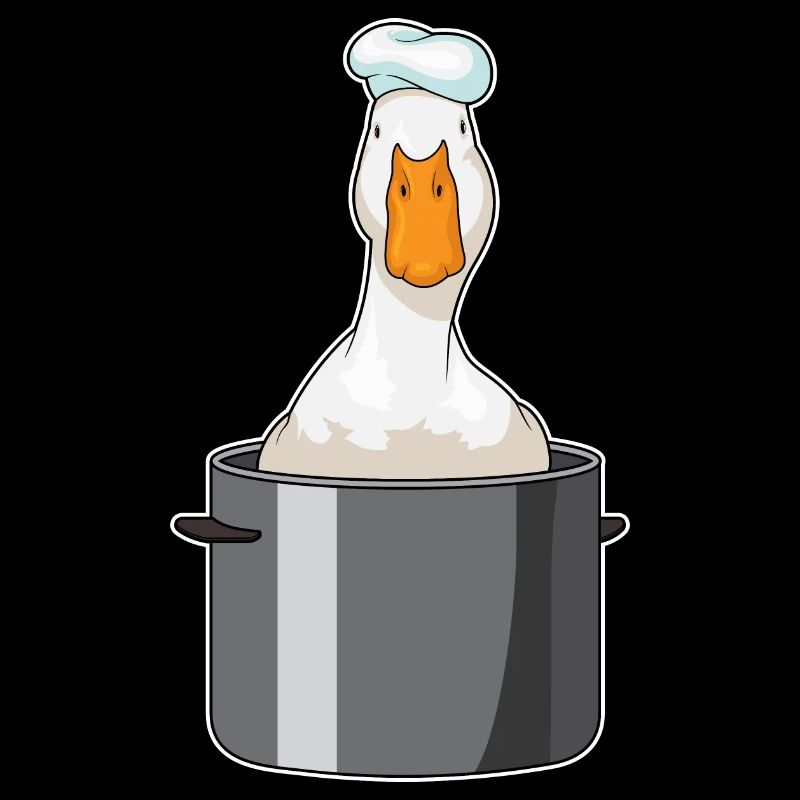 Chapeau de chef de casserole de canard