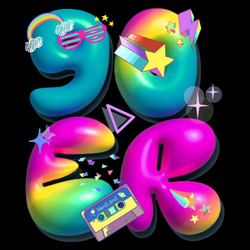 90er,retro,ballons,3d,90 er Jahre,bunt