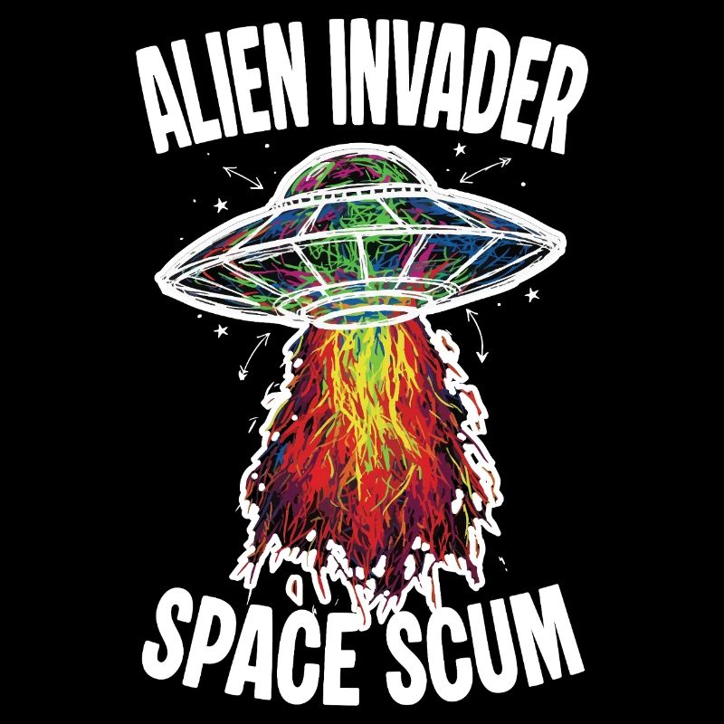 UFO Alien Invader Space Scum Scribble