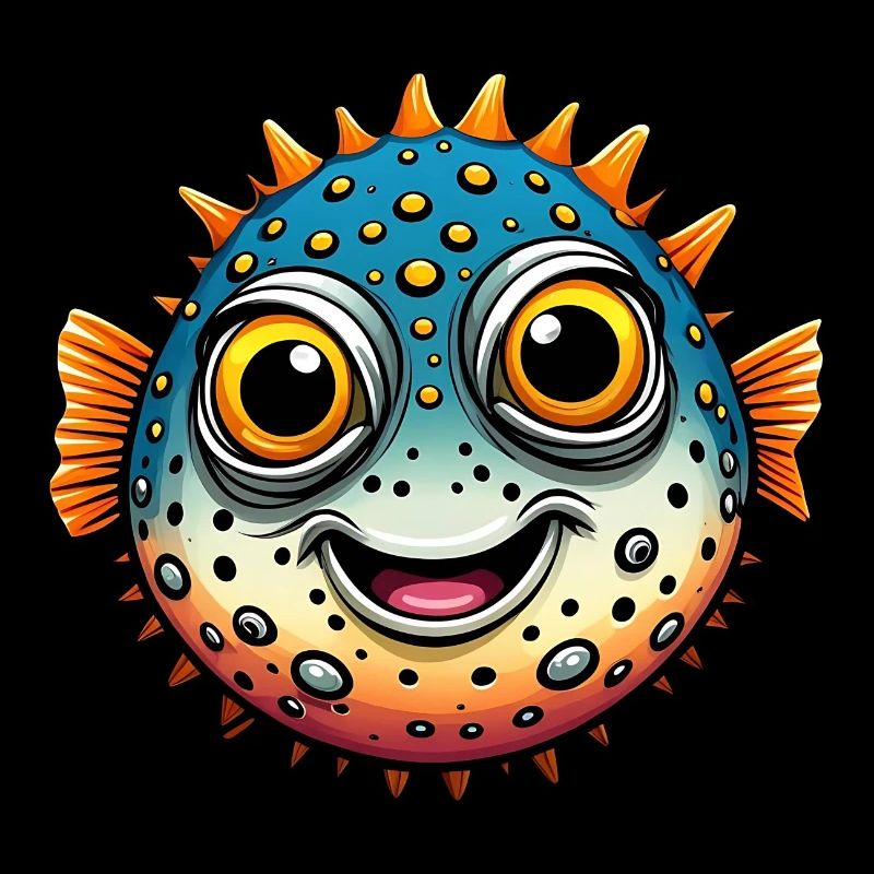 Drôle de poisson-globe rieur