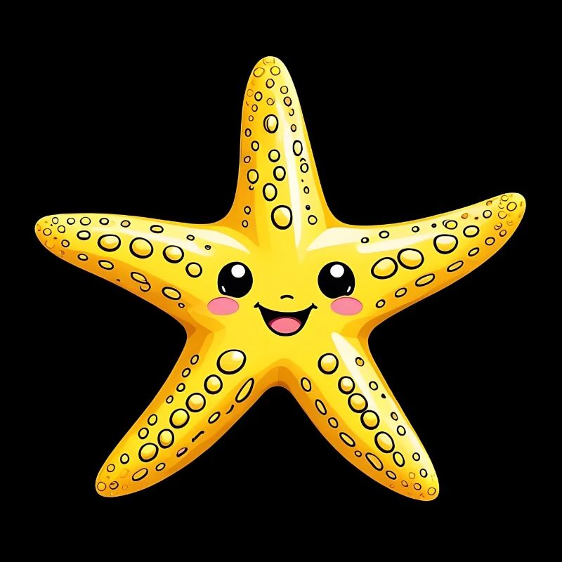 Étoile de mer jaune riante