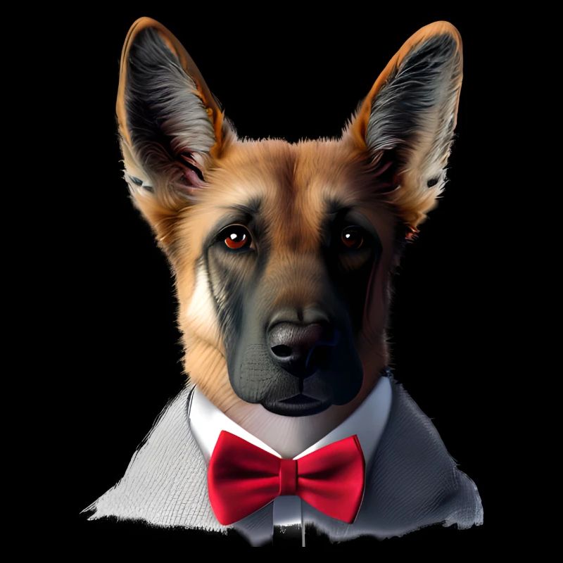 Deutscher Schäferhund Hundewelpe Anzug Hundehalter
