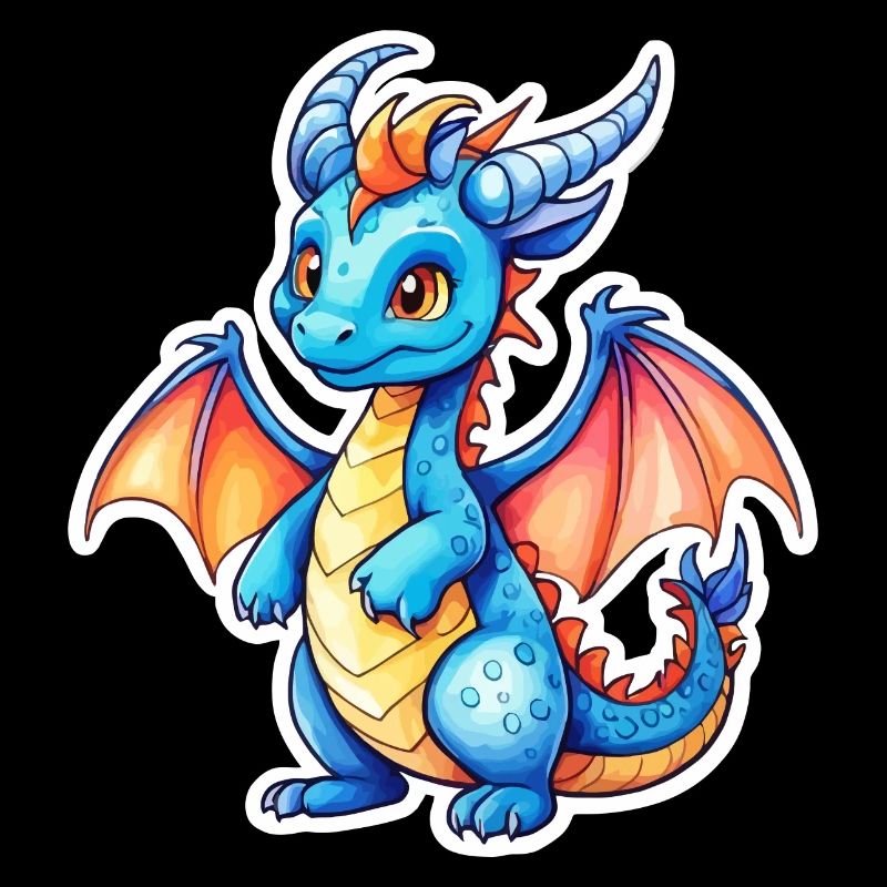 Drache Wasserfarben