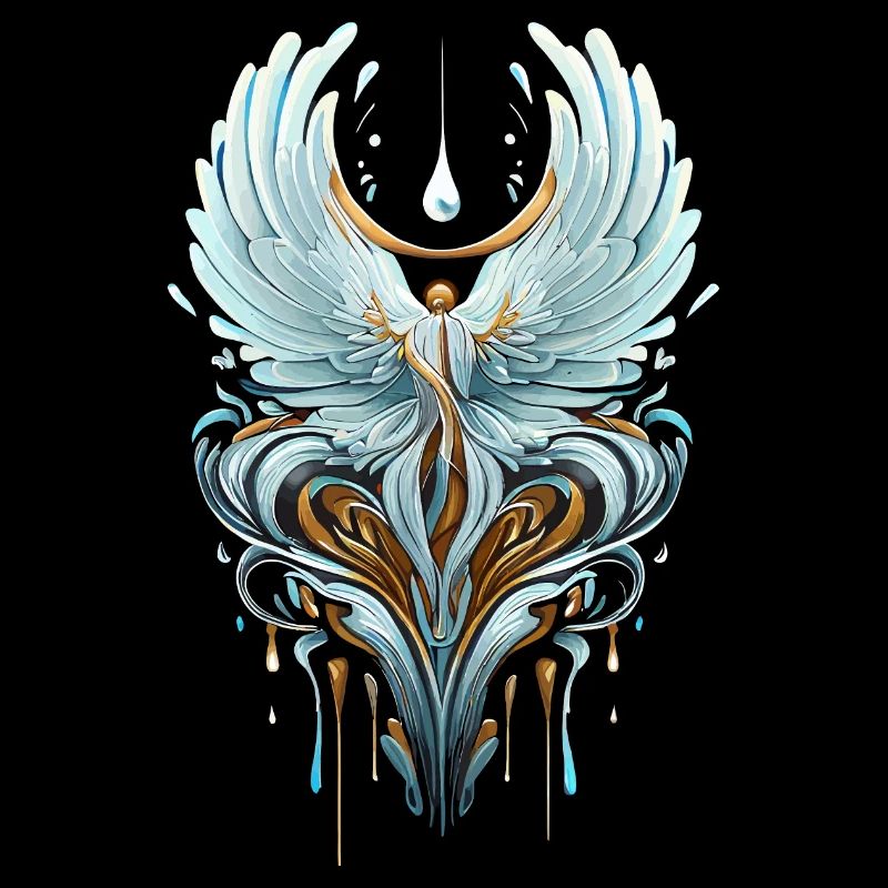 Himmlischer Schwan mit ätherischen Flügeln