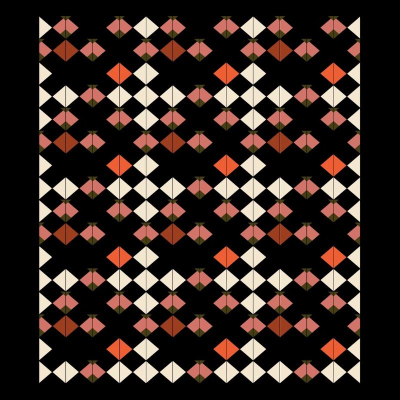 Geometric Diamond Quilt Pattern