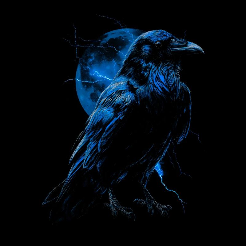 Cool Raven with Moon