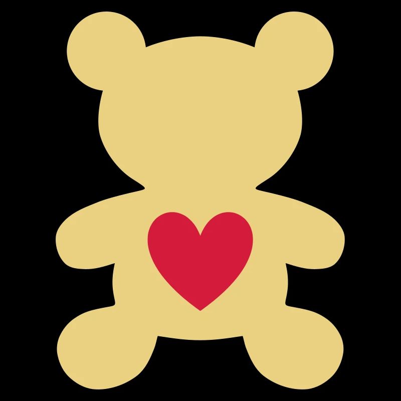 ★ Design colors can be changed ★ Bear with a heart