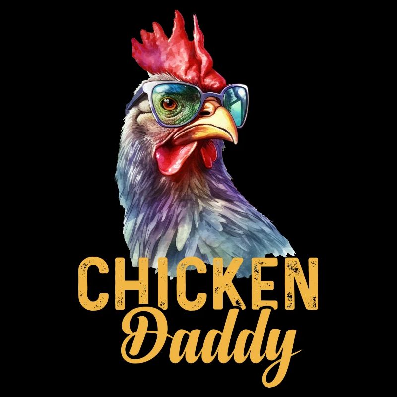 A funny chicken daddy with sunglasses