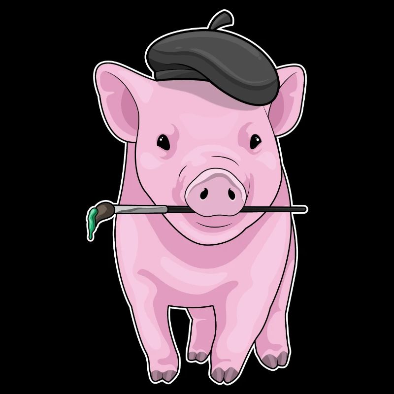 Schwein Maler Pinsel