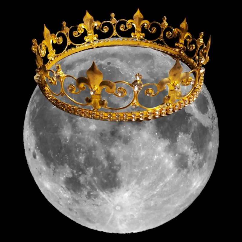 Moon with crown
