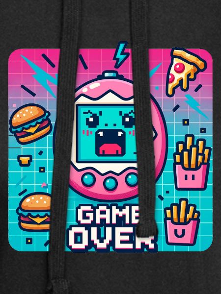 Pixel console, retro and snacks