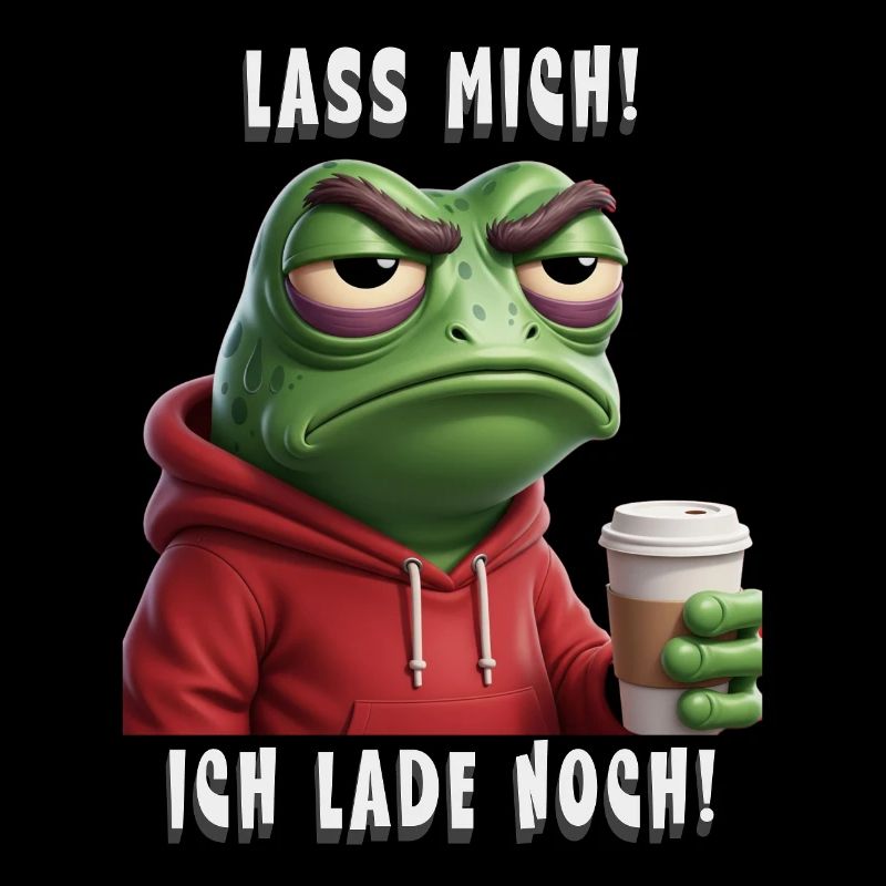 Let me go! I'm still loading! Funny frog design