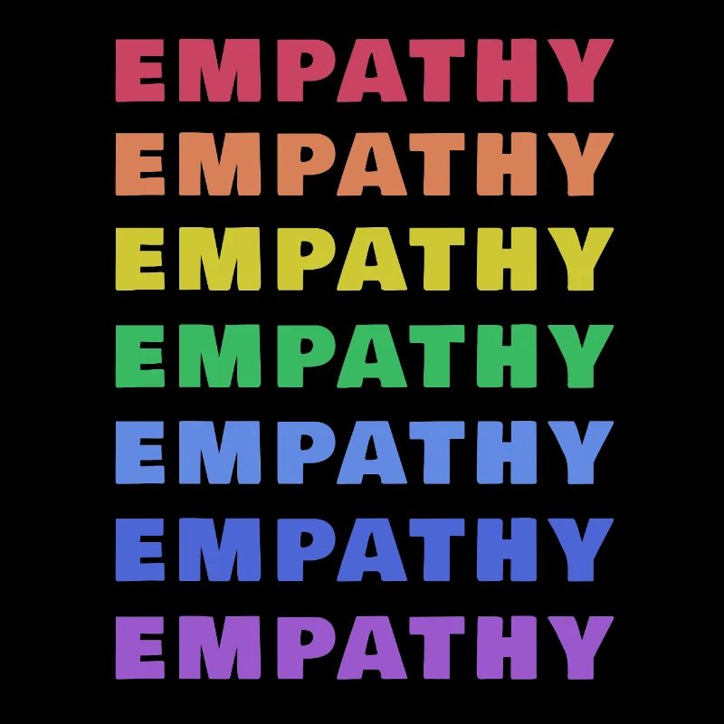 Empathie (Empathy) Regenbogen Schrift-Design