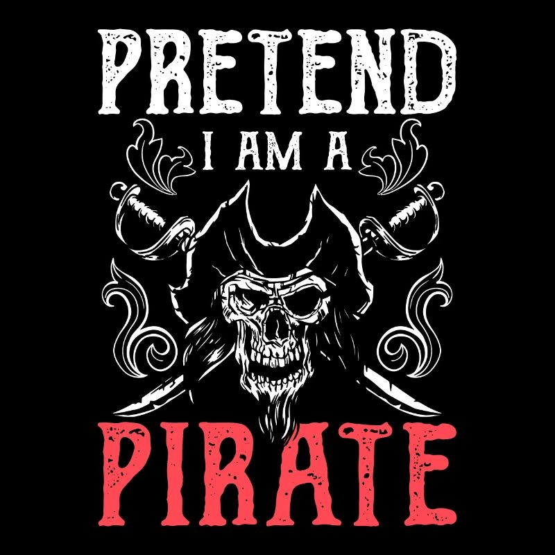 Faites semblant dans un cadeau de chemise de pirate