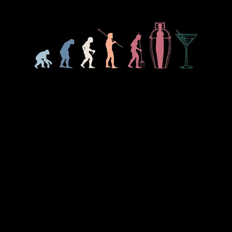 Evolution Bartender Barkeeper Shirt Geschenk