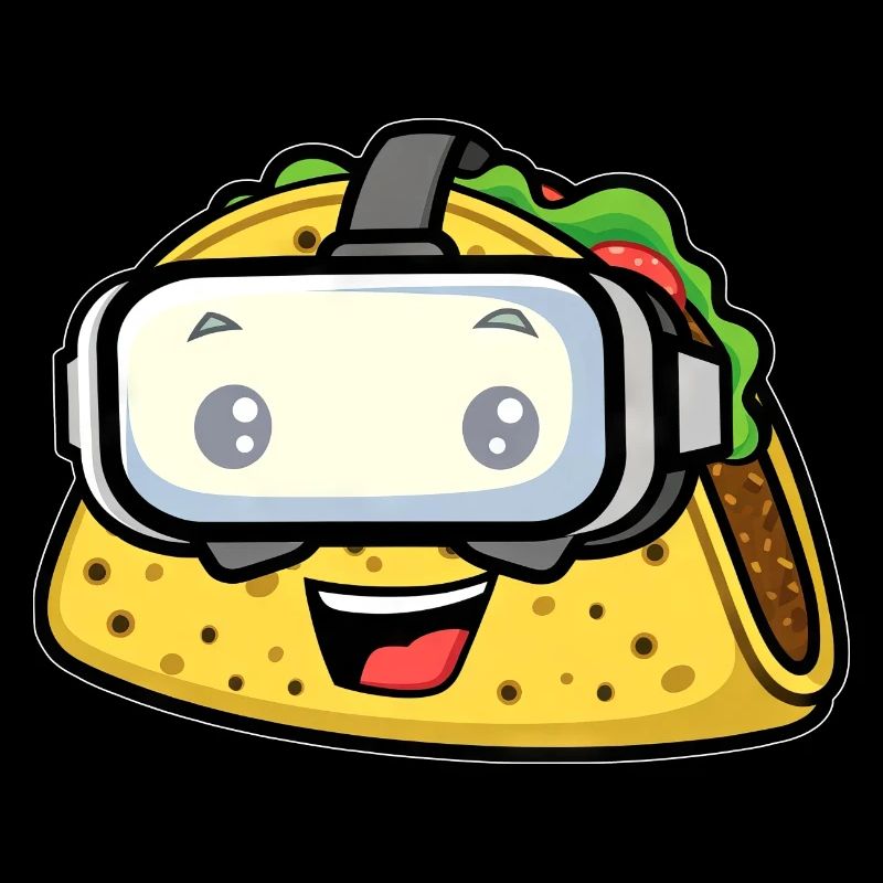 Mignon Taco Restauration rapide Dessin animé VR Réalité virtuelle