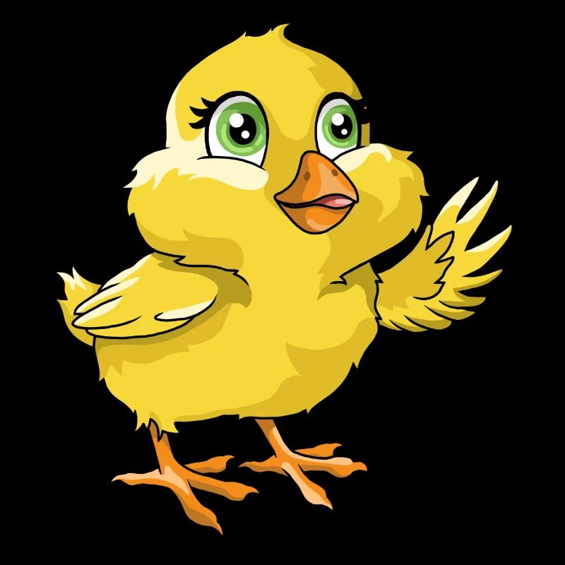 Fluffy chick chick illustration cartoon comic
