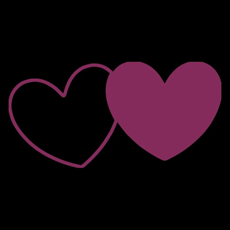 Saint Valentin Coeur Violet