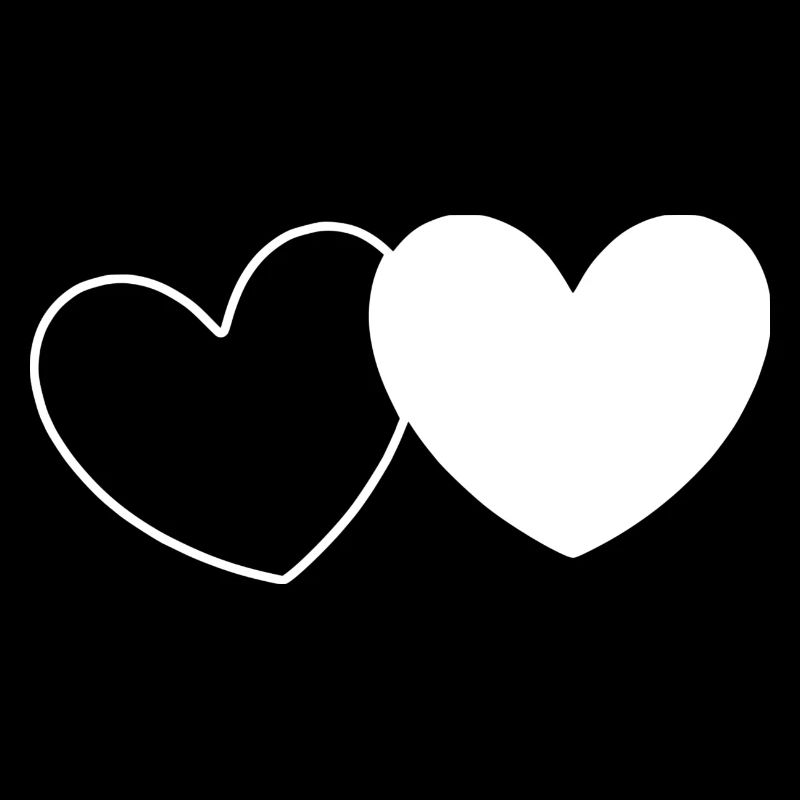Cœur blanc Saint-Valentin
