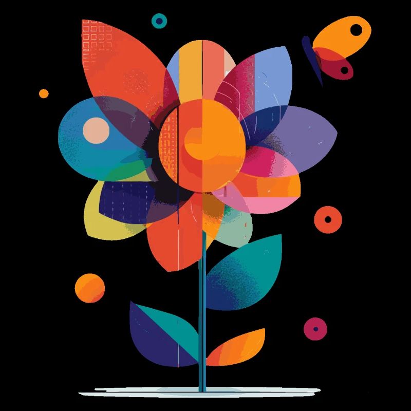 fleur colorée