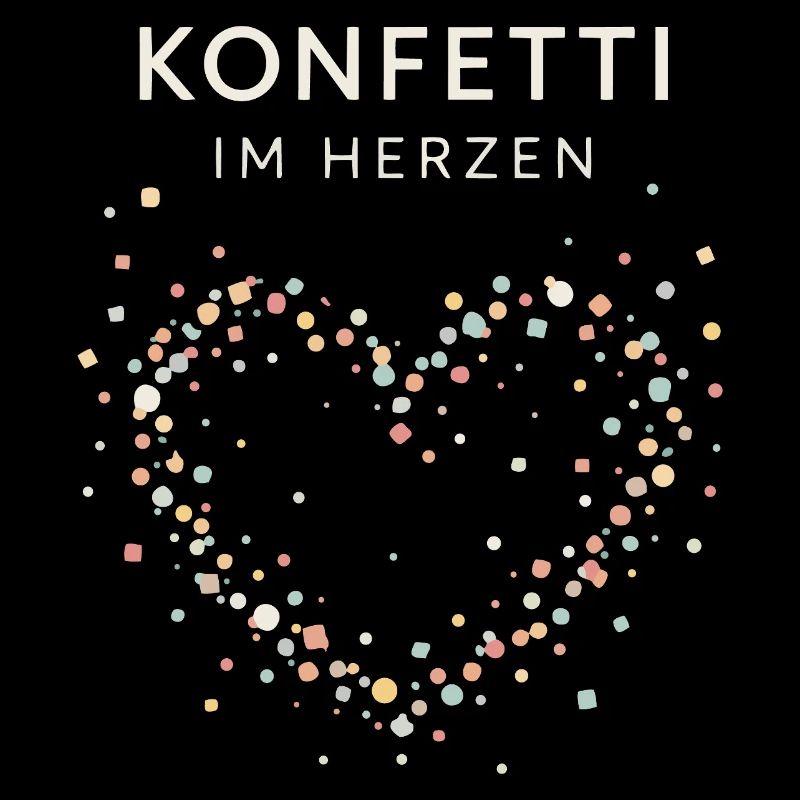 Konfetti im Herzen – Minimalistisches Statement