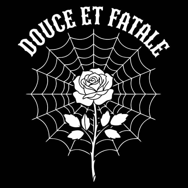 Rose au centre du Web araignée