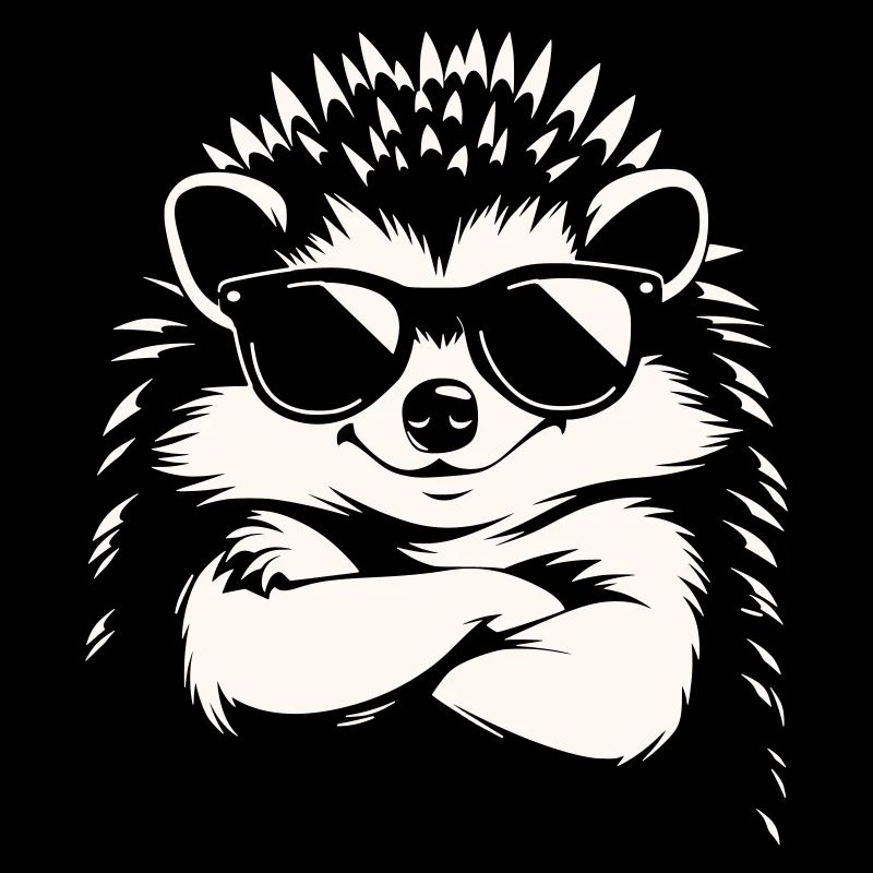 Hérisson cool avec des lunettes de soleil | Motif drôle d’animal