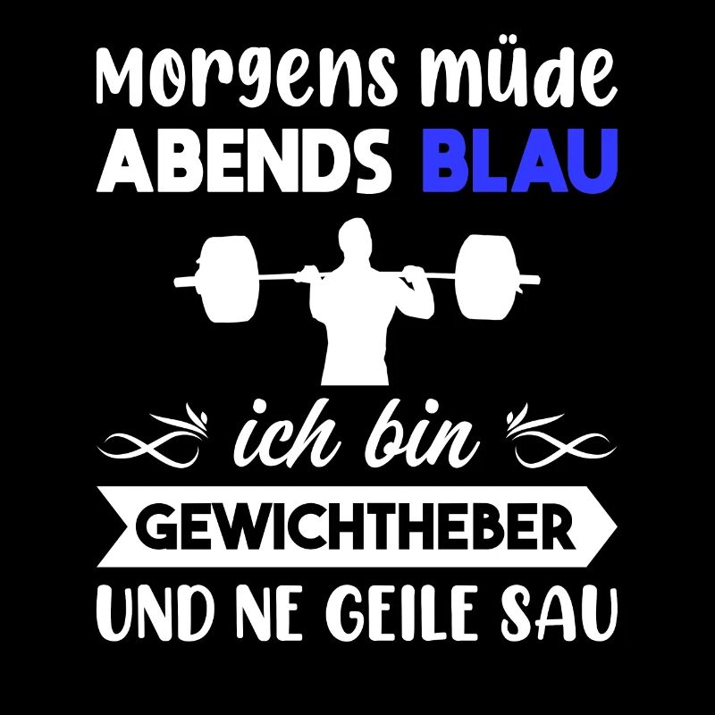 Morgens Müde Abends Blau Gewichtheber