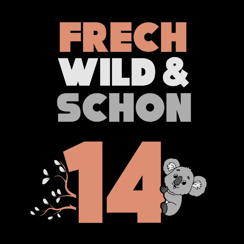 14 Jahre Geburtstag Junge Mädchen Koala