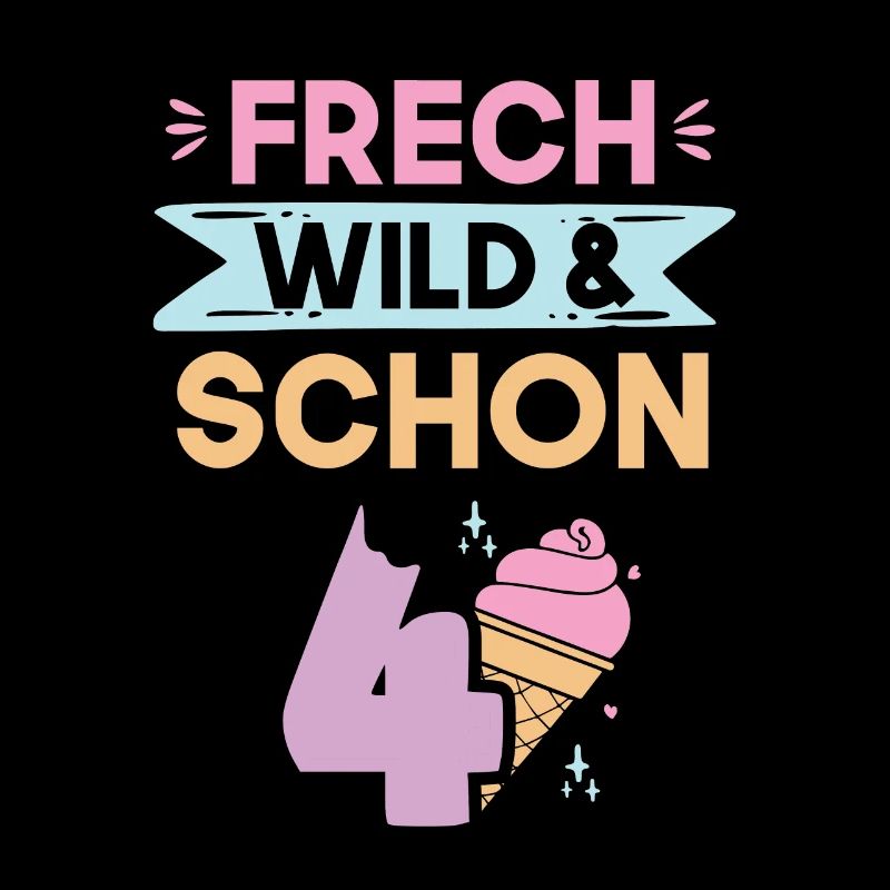 4 Jahre Geburtstag Junge Mädchen Eis essen