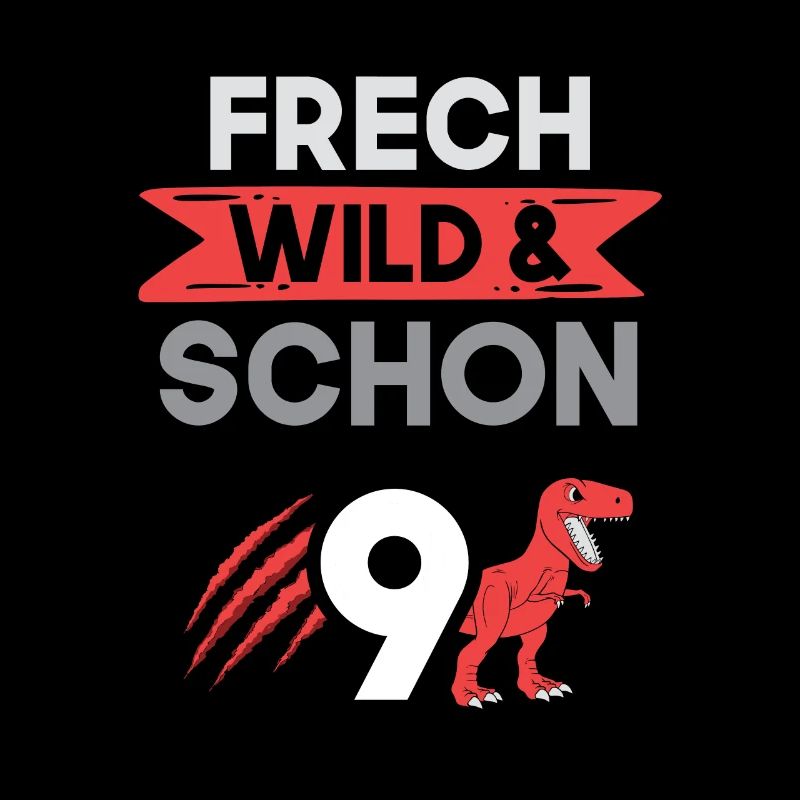 9 Jahre Geburtstag Junge Mädchen T Rex Dino