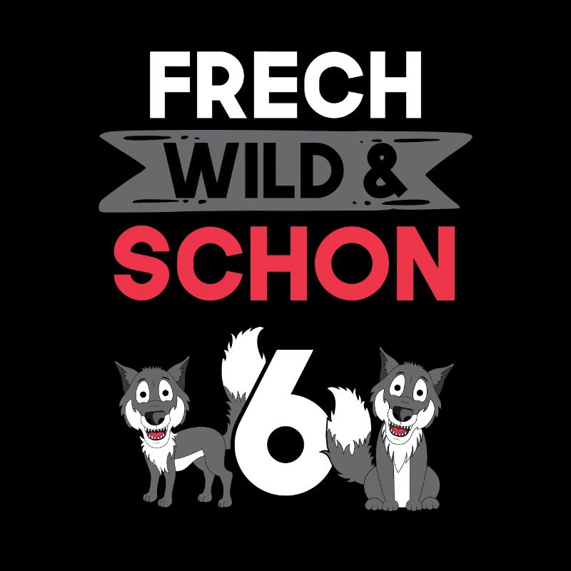 6 Jahre Geburtstag Junge Mädchen Wolf