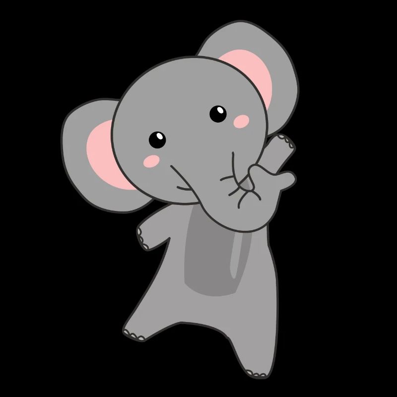 Éléphant doux animaux rose éléphant zoo animaux