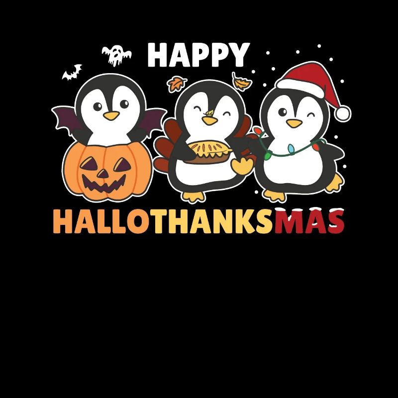 Happy Hallothanksmas Pinguine Weihnachts Pinguin