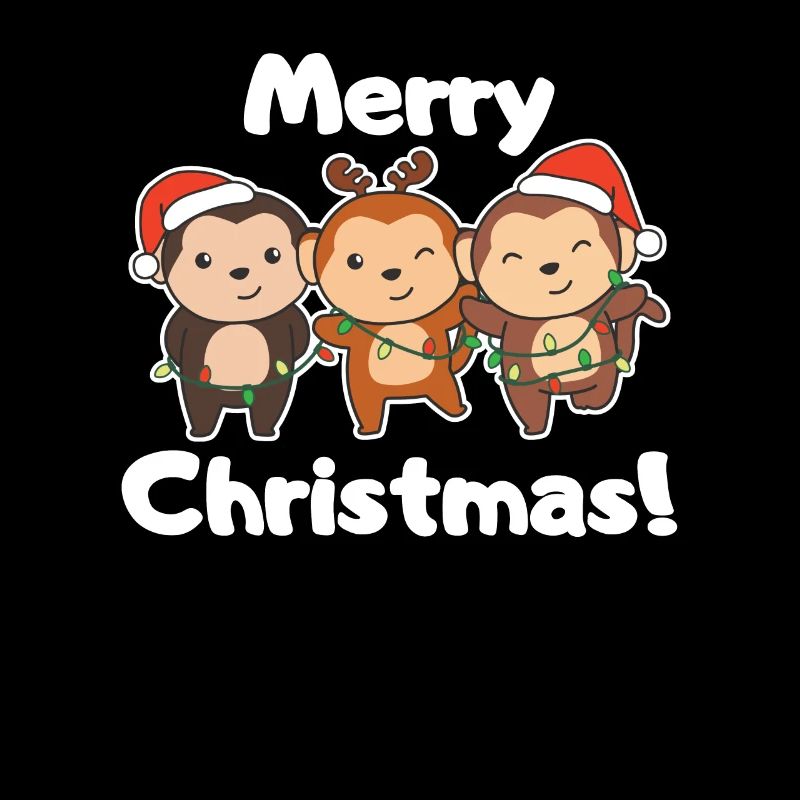 Singes Animaux de Noël Singes Joyeux Noël