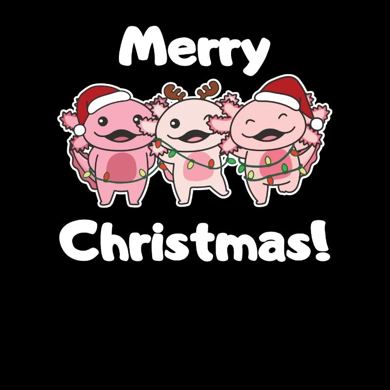Axolotl Noël Mignon Axolotls Joyeux Noël