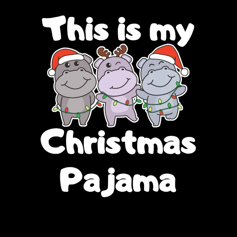 Pyjama de Noël Hippopotames de Noël