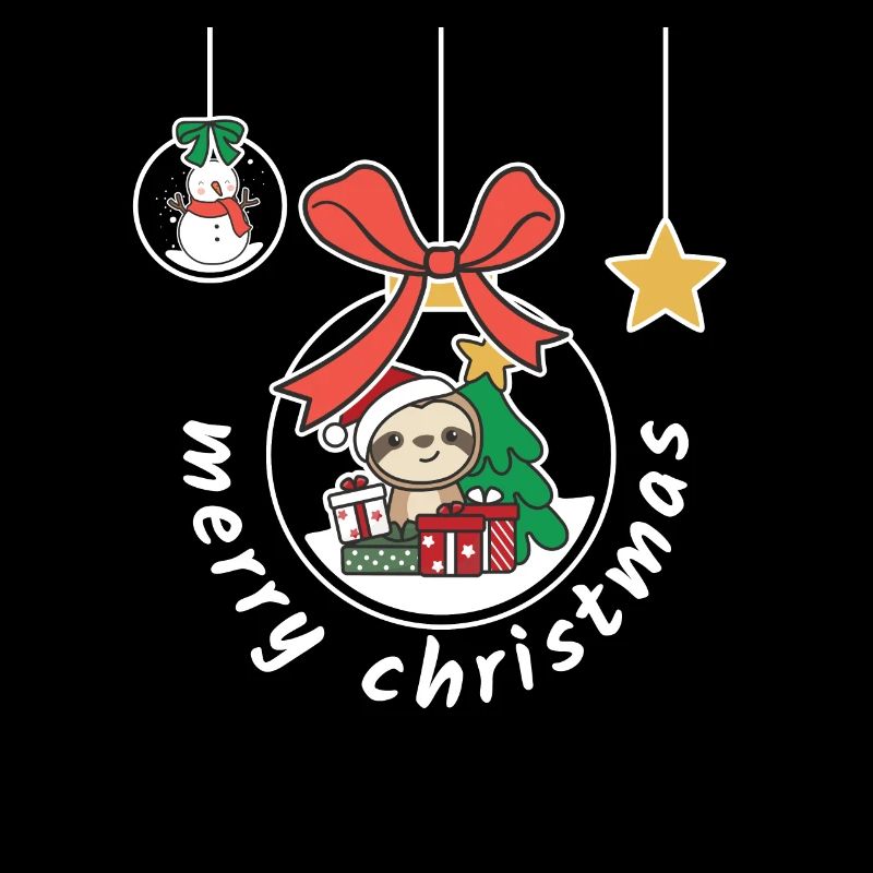 Sloth Merry Christmas Snow Globe Sloths
