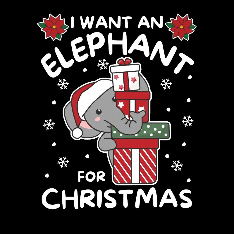Je veux un éléphant pour Noël éléphants mignons