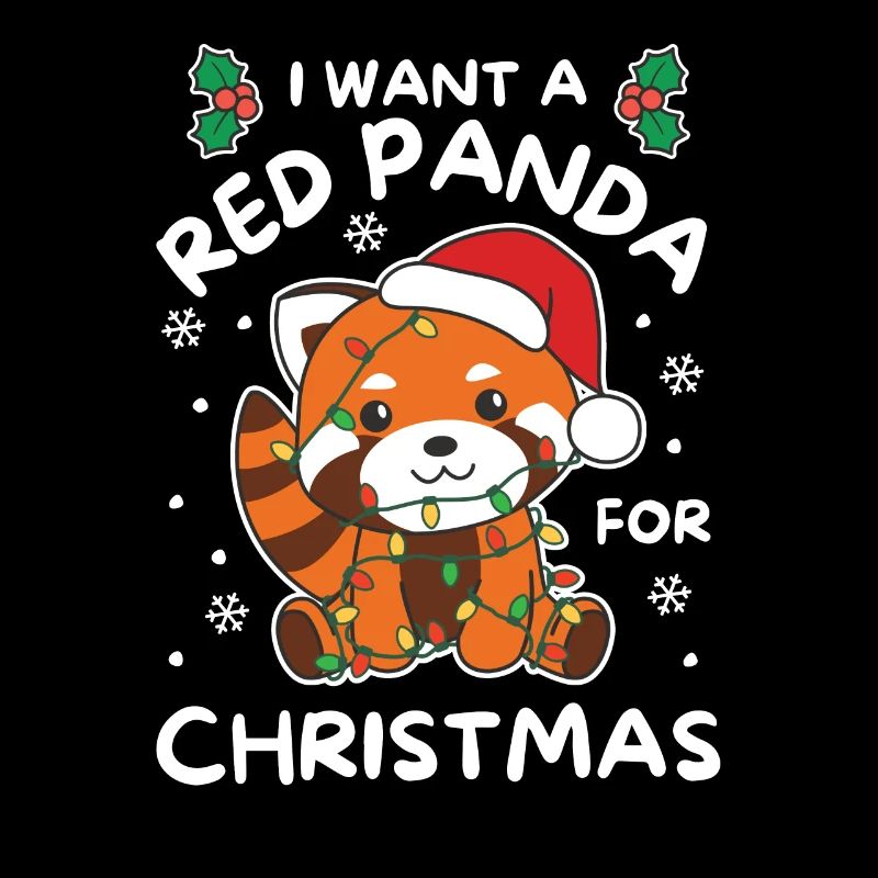 Ich will ein Roter Panda Weihnachten Rote Pandas