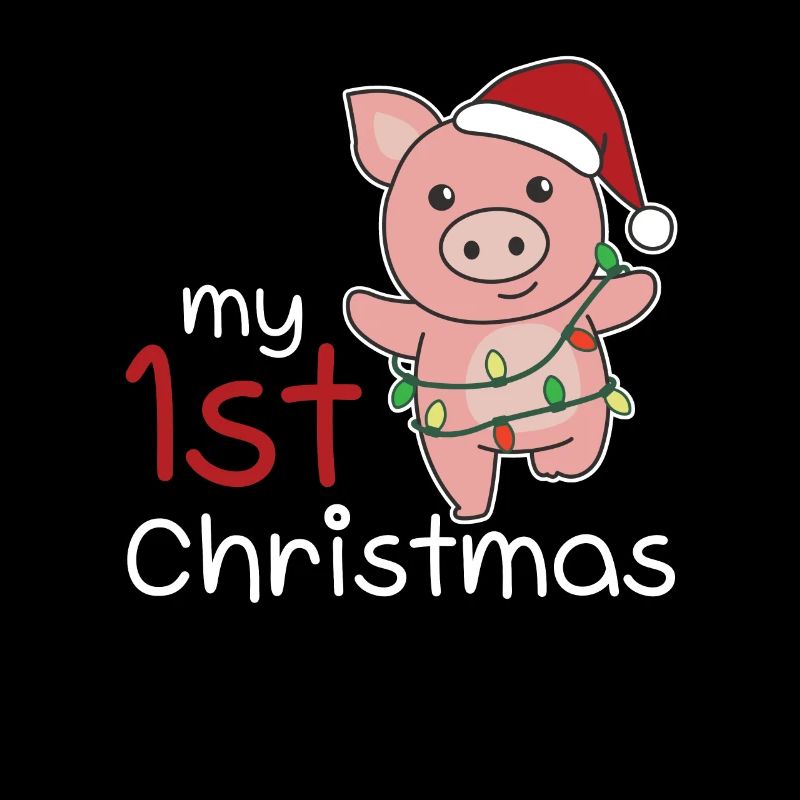 Cochon de Noël Cochons mon 1er Noël