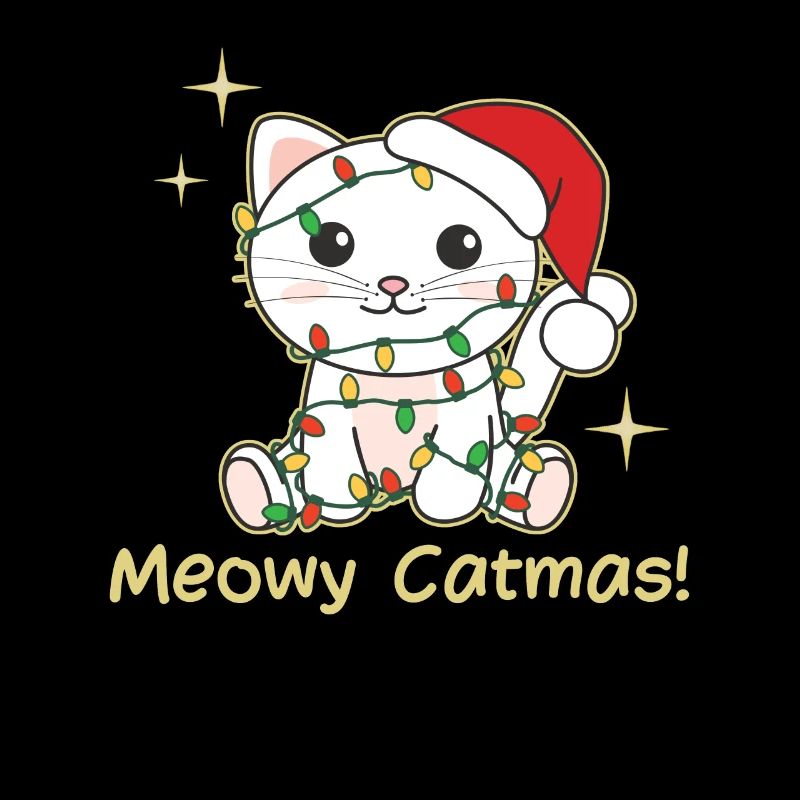 chat animaux de noël mignon chat miaou catmas
