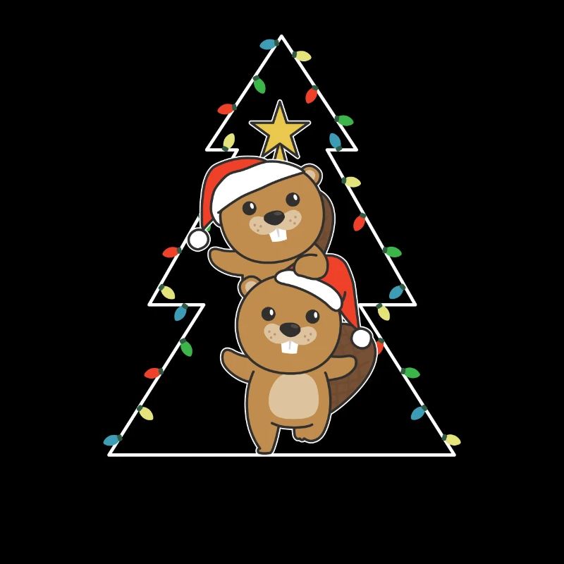 Biber Weihnachtsbaum Weihnachts Tiere Bibers