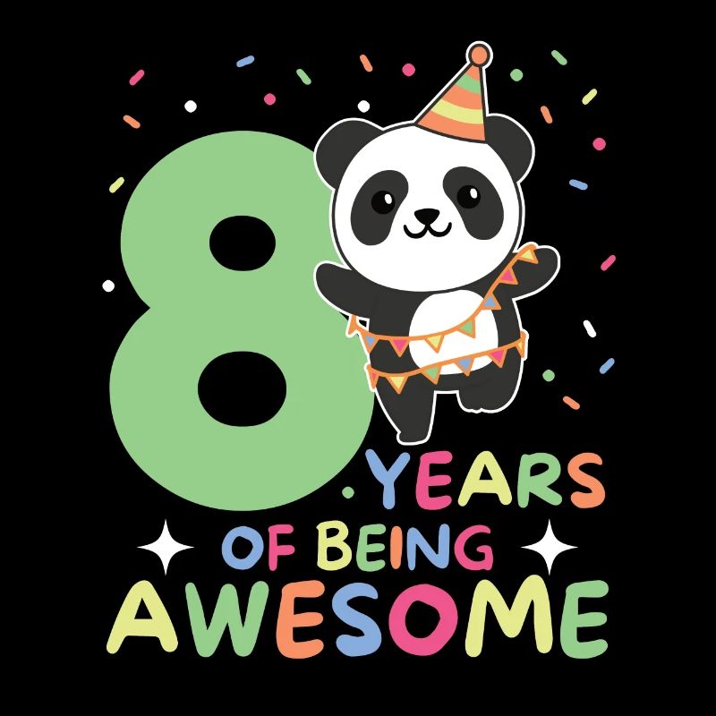 Panda pour les enfants de 8 ans de huit ans