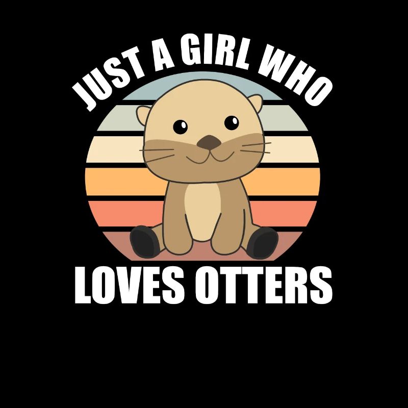 Nur ein Mädchen das Otter liebt - süßer Otter