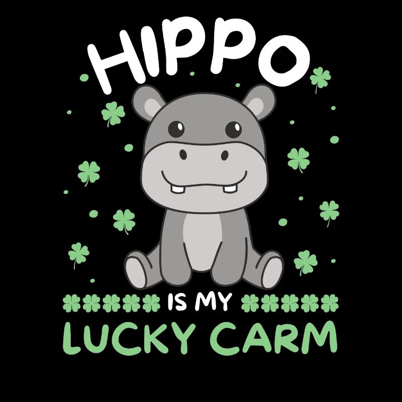 Hippo est mon carm chanceux Clover St Patrick’s Day