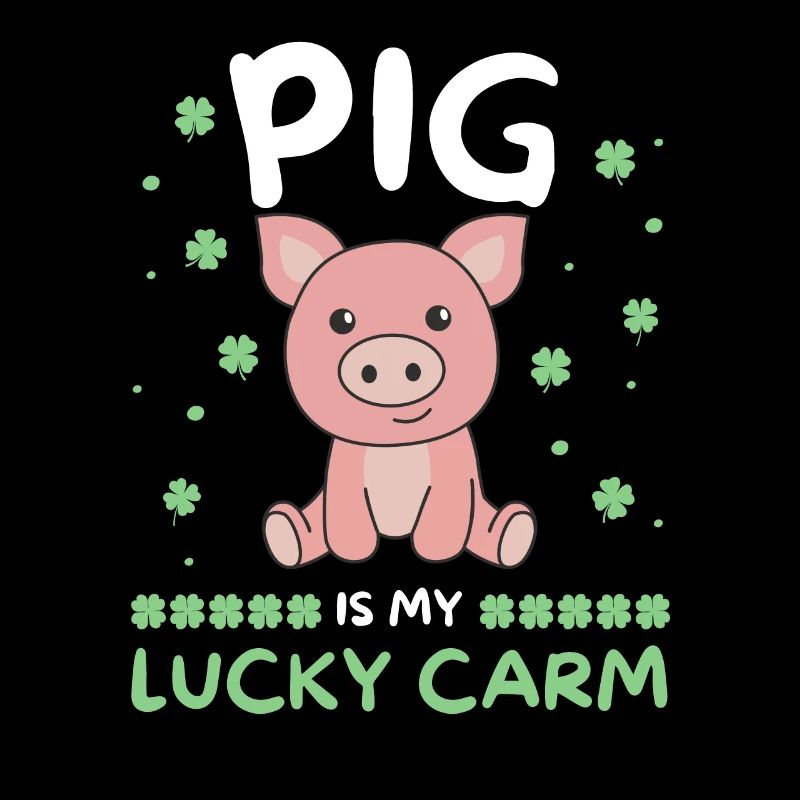 Le cochon est mon carm chanceux Clover St Patrick’s Day