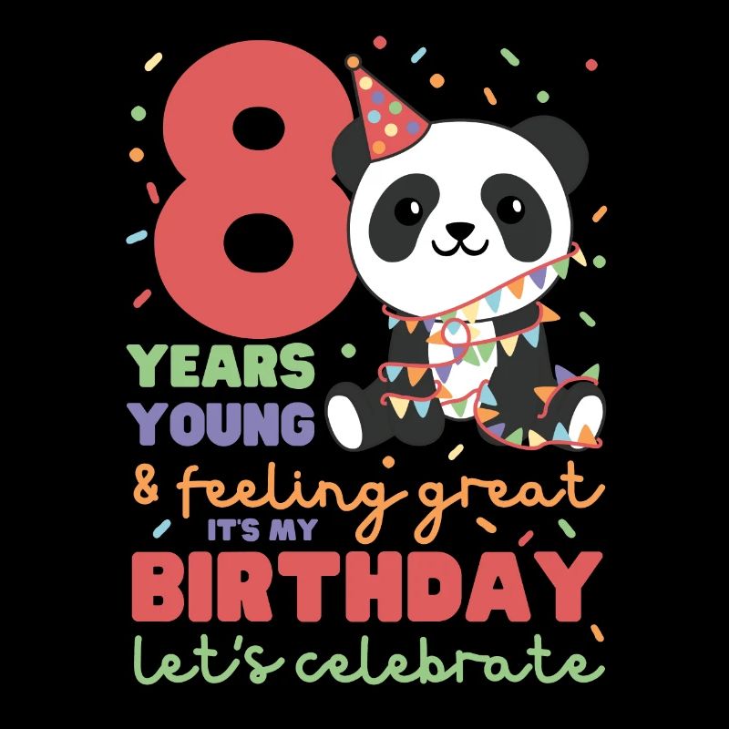 Panda pour les enfants de 8 ans de huit ans
