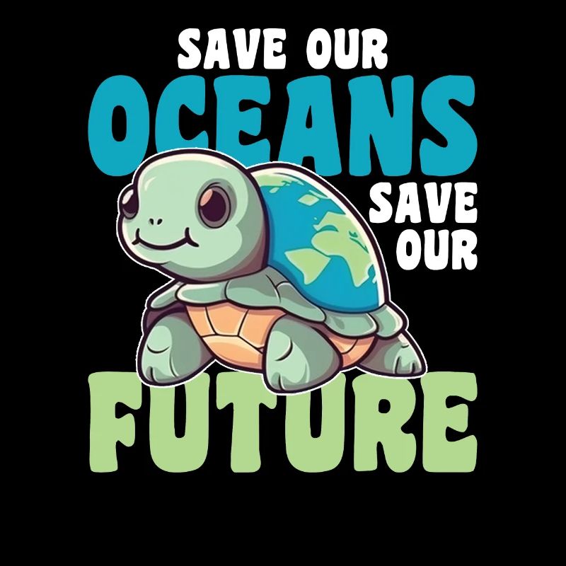 Schildkröte Erde save our oceans save our future