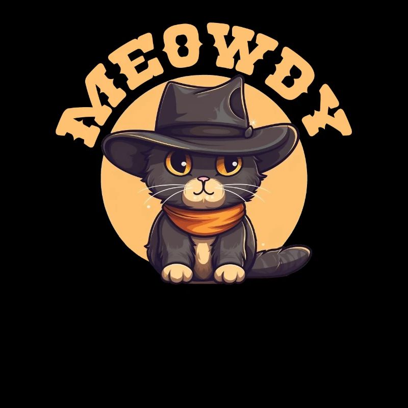 Meowdy Howdy Cat Cowboy Hat Chats mignons